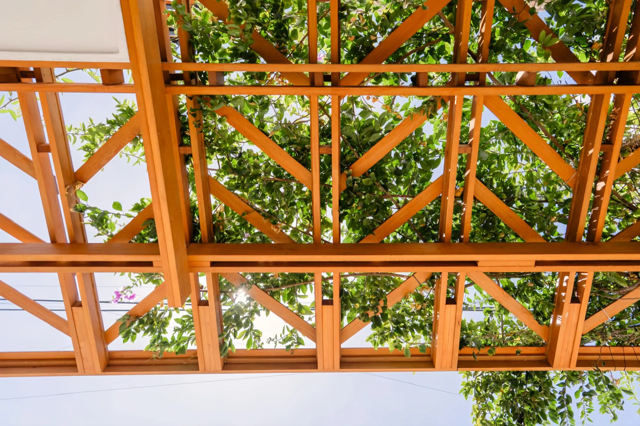Carpintería estructural, sistema de viga laminada, Pergola by Maderal