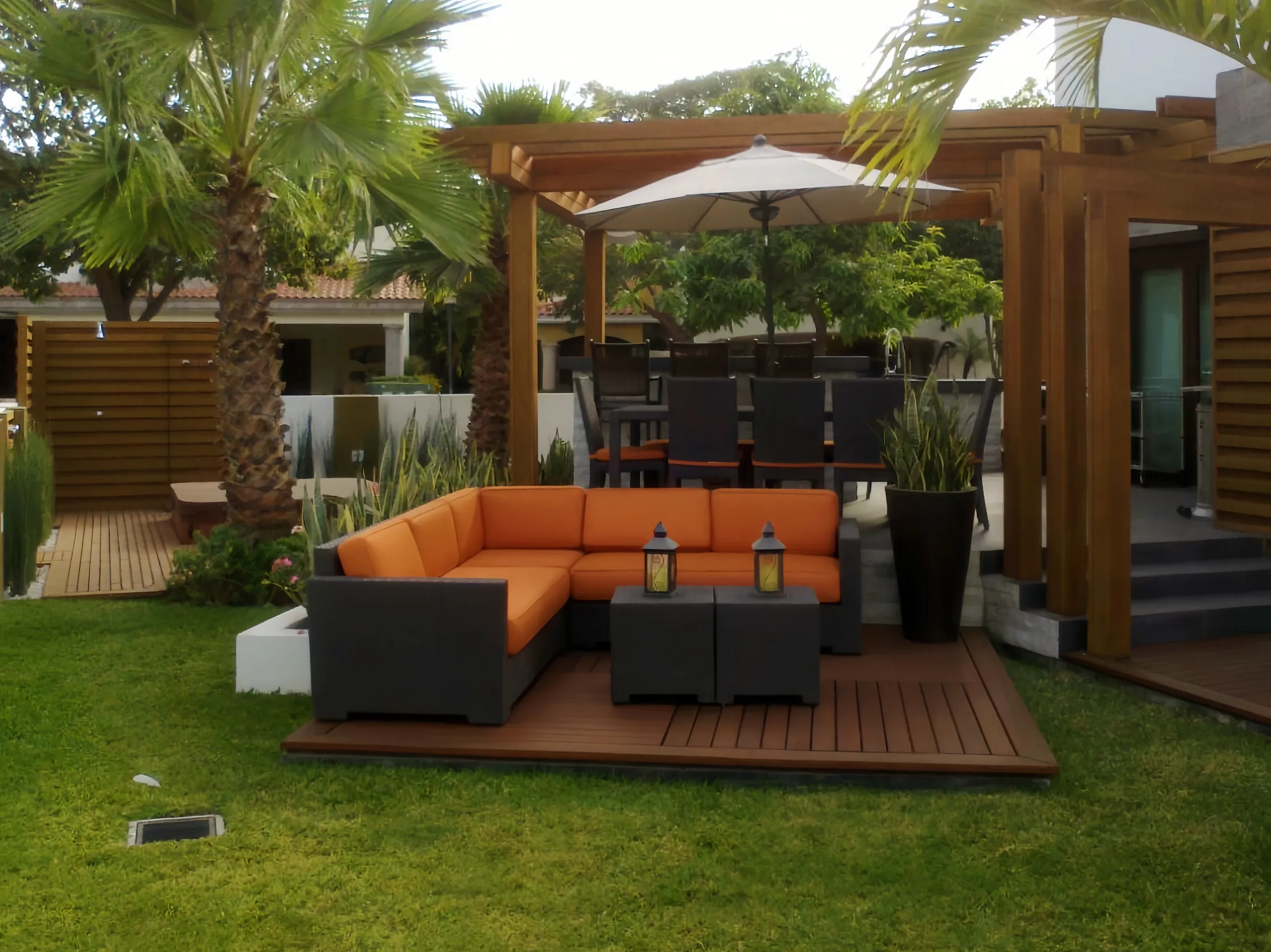 Experiencias al aire libre, cocina exterior, Pergola by Maderal